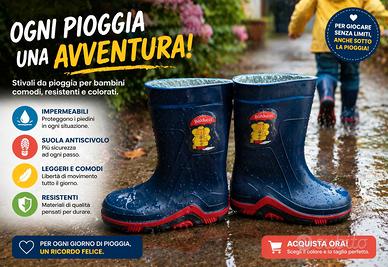 Balducci stivali pioggia blu 24/25 - come nuovi