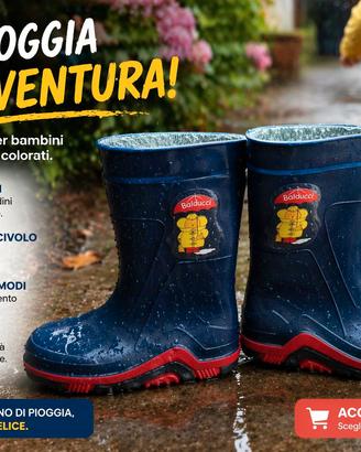 Balducci stivali pioggia blu 24/25 - come nuovi