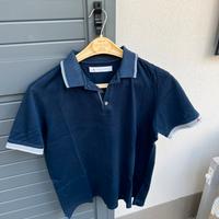 Polo a maniche corte blu Peuterey