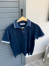 Polo a maniche corte blu Peuterey