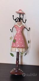 Collana floreale doppio filo verde e giallo
