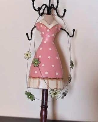 Collana floreale doppio filo verde e giallo