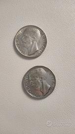 10 lire 1927 e 1928 lotto due monete
