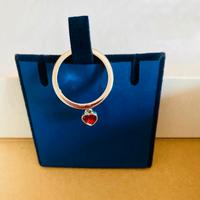 Anello con cuore rosso Swarovski