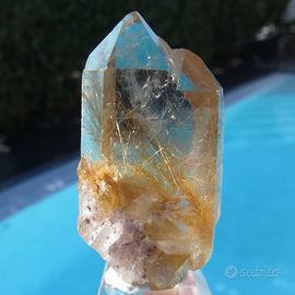 Minerali *** QUARZO FUME' con RUTILO DORATO