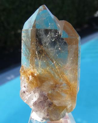Minerali *** QUARZO FUME' con RUTILO DORATO