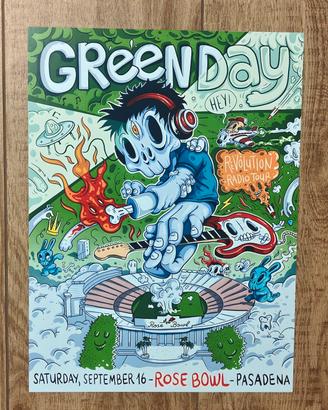 Poster "Green Day" Live in Pasadena 2017