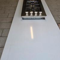 top per cucina in okite + fuochi in linea 120 cm