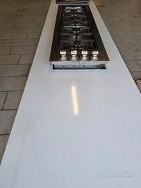 top per cucina in okite + fuochi in linea 120 cm