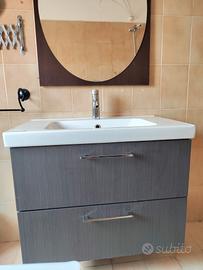 mobile bagno sospeso completo di lavabo, rubinetto