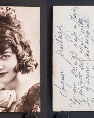 6 cartoline anni '20 (ritratti femminili)