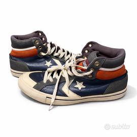 Converse alte blu/arancio n. 43 - buono stato