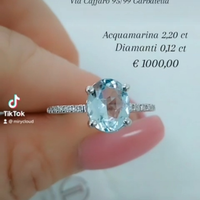 Rm12 anello acquamarina e diamanti