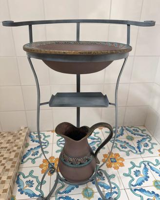 Artigianato salentino: catino, portacatino, brocca