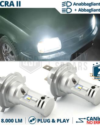 Kit Luci LED H4 Per fari NISSAN MICRA 2 K11 6500K