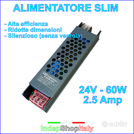Alimentatore Trasformatore 24V 2.5A 60W SLIM