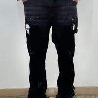 Jeans Nero Custom Patchwork - Streetwear Style Y2K