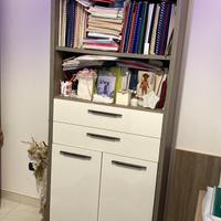 libreria a vista e scrivania