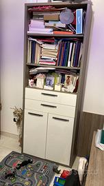 libreria a vista e scrivania