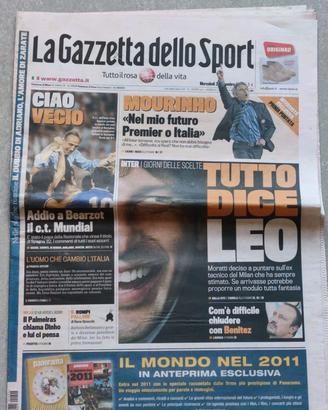 Gazzetta dello sport 22 dicembre 2010