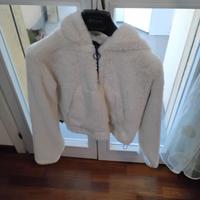 Giacca in pelliccia bianca