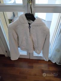 Giacca in pelliccia bianca