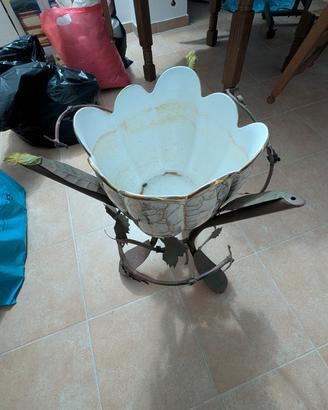 Portavaso fatto a mano più vaso