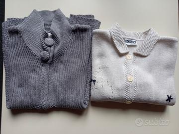 2 cardigan in cotone 4-5 anni