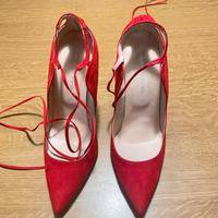 Décolleté Identità velluto rosso taglia 41