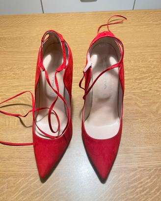 Décolleté Identità velluto rosso taglia 41