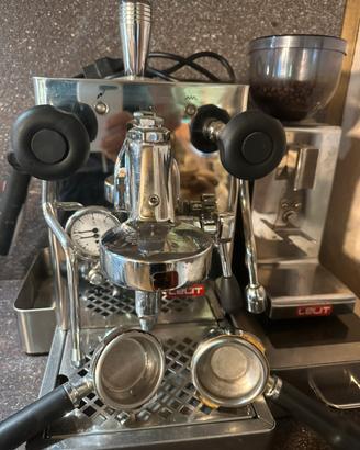 Macchina caffe lelit professionale con macinacaffe