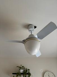 Pala ventola a soffitto Vortice con luce integrata