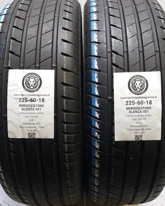 2 GOMME 225 60 18 BRIDGESTONE A64941