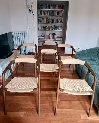 Set di 6 sedie Derile Kave Home – finitura noce