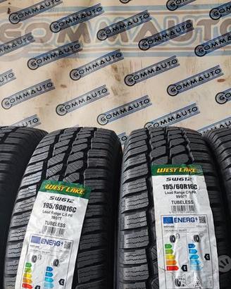 4 pneumatici nuovi 195 60 16 c westlike invernali