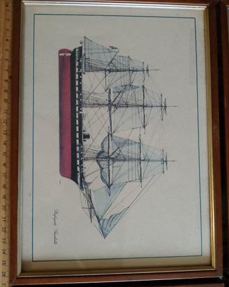 4 quadri 26x19  navi marina militare italiana