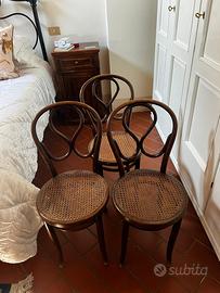 3 sedie bistrot stile Thonet – marchio FIUME