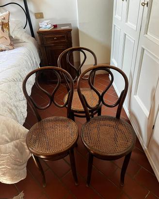 3 sedie bistrot stile Thonet – marchio FIUME
