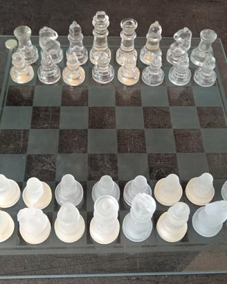 scacchiera in vetro 