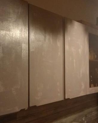 Pensili da cucina stile shabby color tortora
