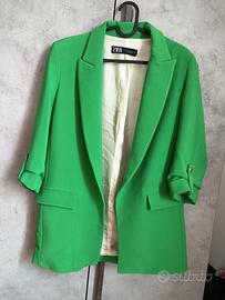 Blazer Zara Verde Intenso - Tagli XS - primavera 
