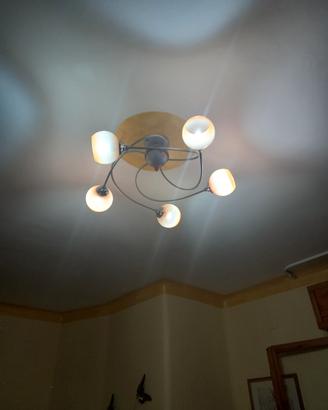 lampadario a 5 sfera 