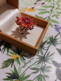 Bigiotteria Anello con pietre " fiore"