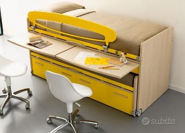 letto a scomparsa moretti compact (arancione)