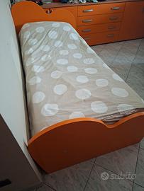 letto singolo con secondo letto estraibile