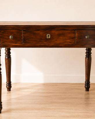 tavolino antico '800 in noce con ampio cassetto
