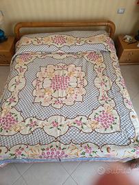 copriletto matrimoniale ricamato mano inizio '900