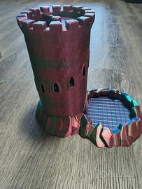 torre per dadi fatta con stampante in 3d