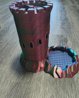 torre per dadi fatta con stampante in 3d