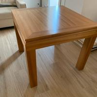 Tavolo di Legno olmo 90x90 Aperto 180